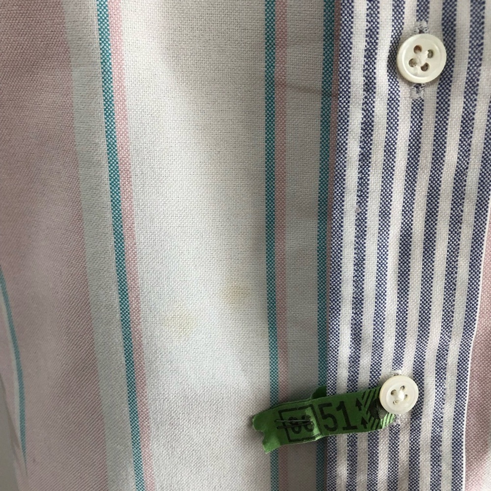 Ralph Lauren Pastel Pink, White oaxford & Light Blue Striped Button-Down Shirt - Picture 6 of 9